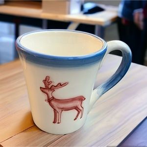 2/$18 Reindeer Porcelain Mug Christmas